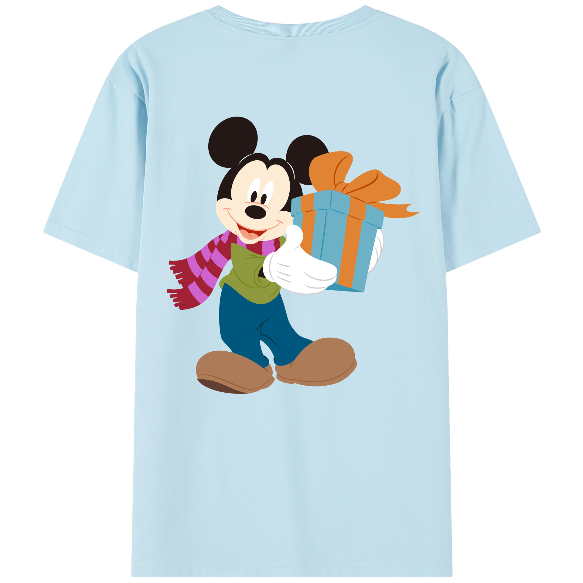 （画像用） ミッキーマウス Mickey Mouse 綿100％半袖Tシャツ（背面プリント）